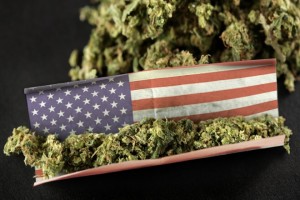 Marijuana Joint American Flag